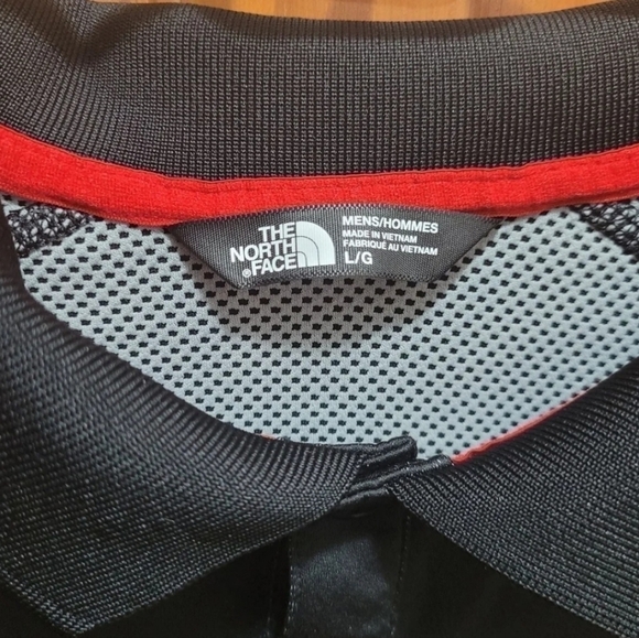 The North Face Short Sleeve Shirt Men's Size Large Golf Tennis Black Red - Picture 5 of 9